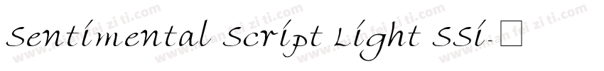 Sentimental Script Light SSi字体转换